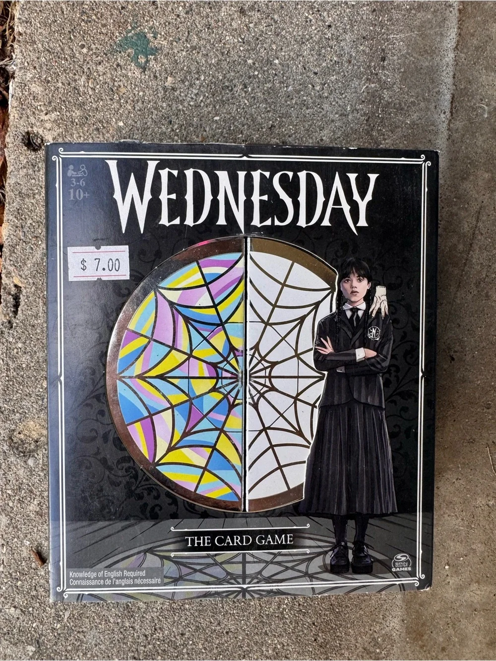 Wednesday Card Game Wall Art - Black